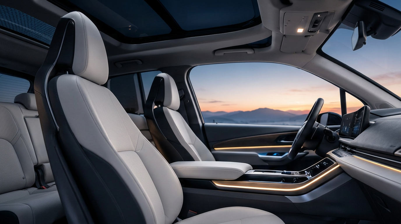 Fahrzeugcockpit mit Ambientebeleuchtung